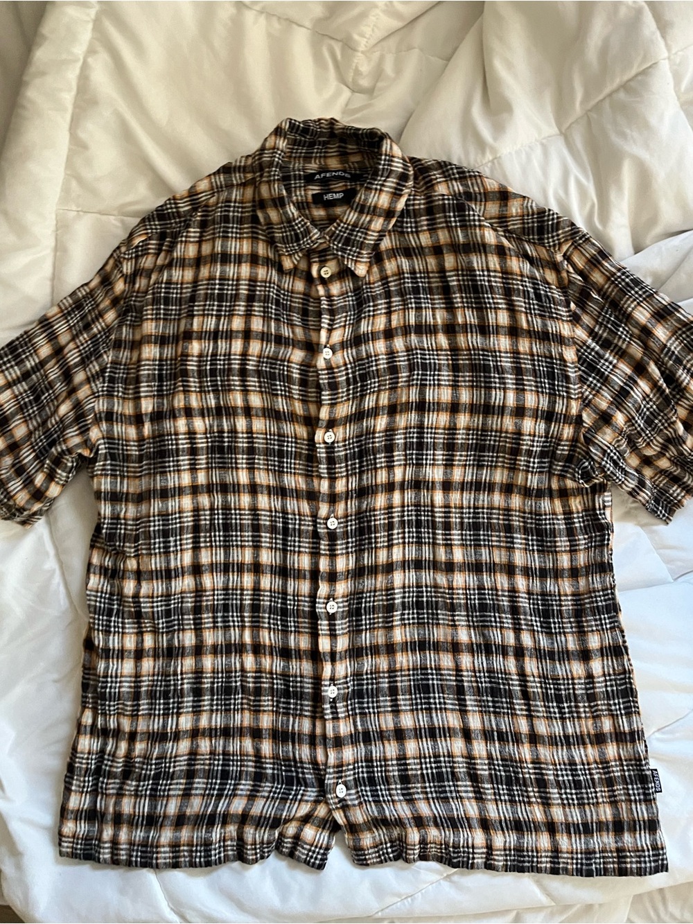 Afends Base Short-Sleeve Button-Up Top